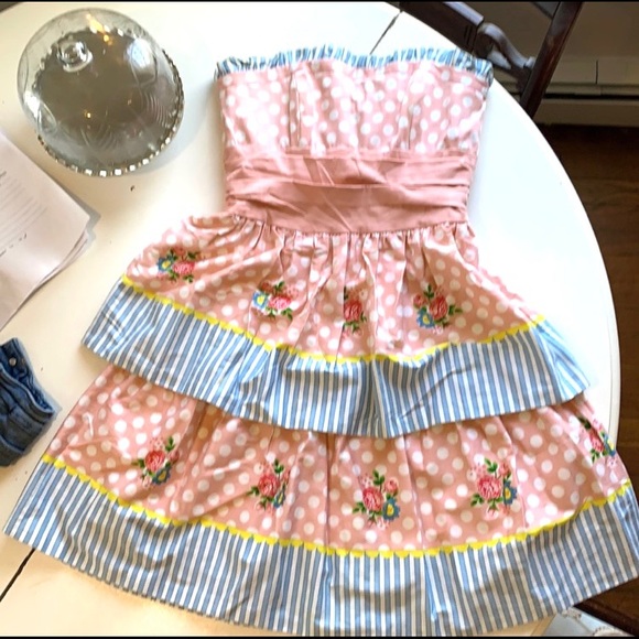 Betsey Johnson Dresses & Skirts - Vintage Betsey Johnson strapless pink babydoll dress
